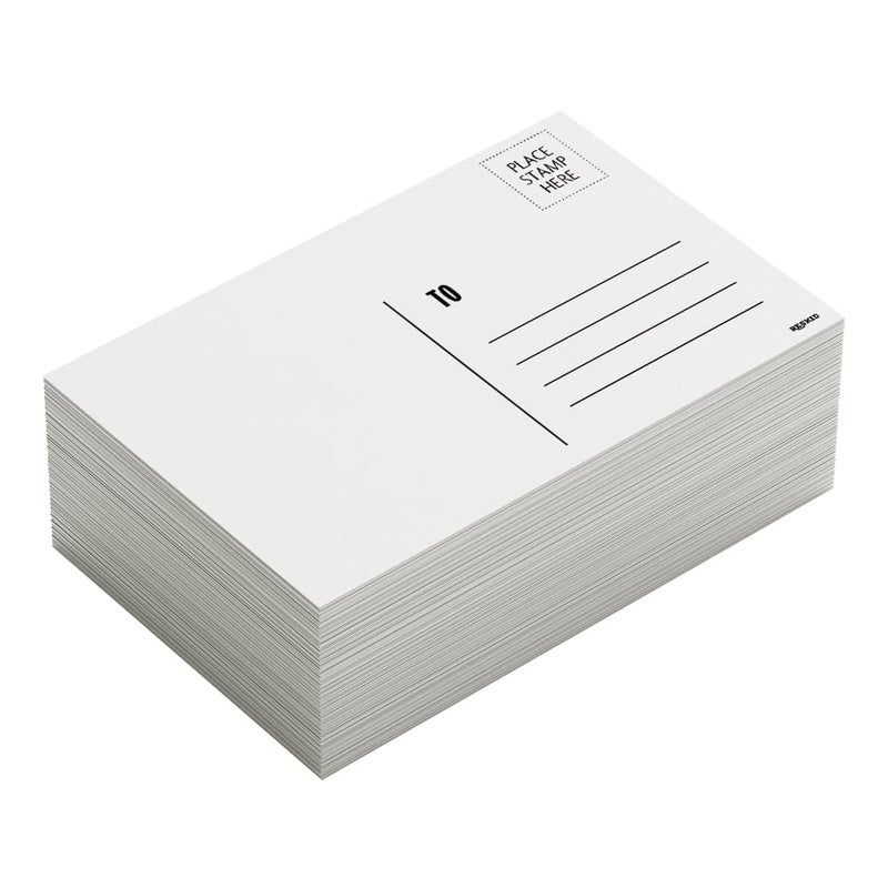 Reskid Blank Postcards for Mailing. 100 White 4x6 Blank Post Cards  Blank Mailable Postcards Set. 14pt Postcard Paper Cardstock  Bulk Post Card Pack. - Image 2